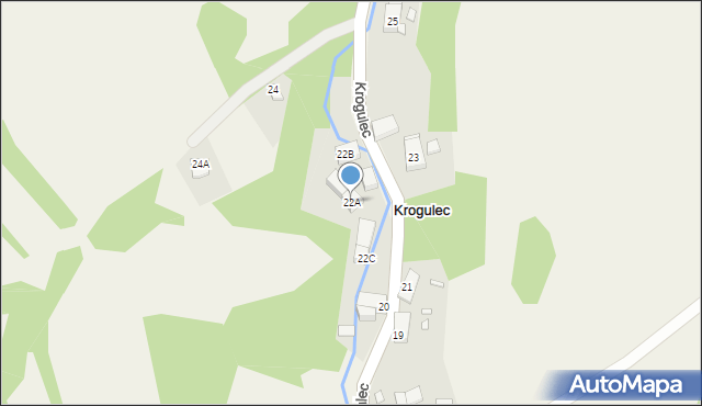 Krogulec, Krogulec, 22A, mapa Krogulec