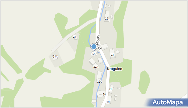 Krogulec, Krogulec, 22B, mapa Krogulec