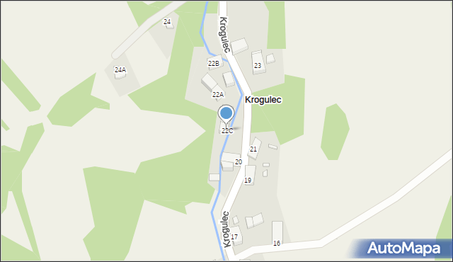 Krogulec, Krogulec, 22C, mapa Krogulec