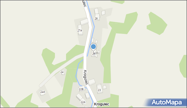 Krogulec, Krogulec, 25, mapa Krogulec