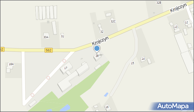 Krojczyn, Krojczyn, 18, mapa Krojczyn