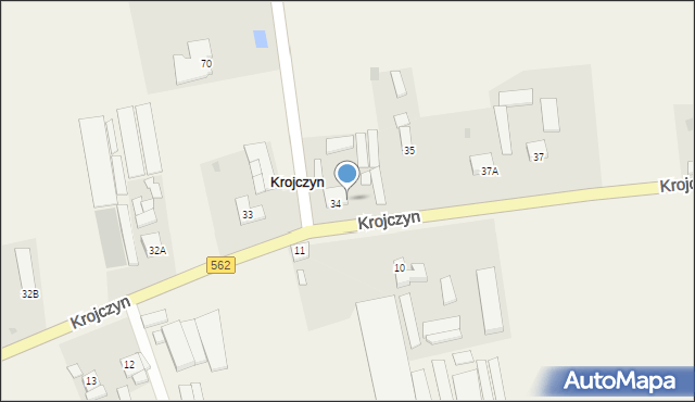 Krojczyn, Krojczyn, 34a, mapa Krojczyn