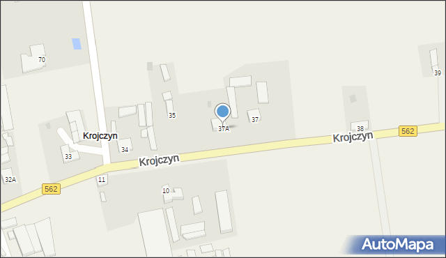 Krojczyn, Krojczyn, 37A, mapa Krojczyn