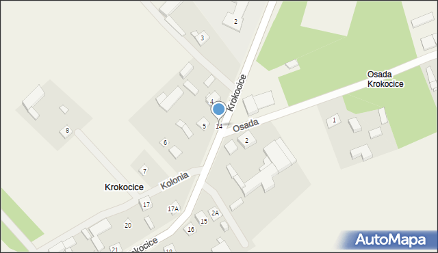 Krokocice, Krokocice, 14, mapa Krokocice