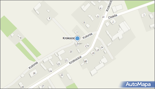 Krokocice, Krokocice, 17, mapa Krokocice