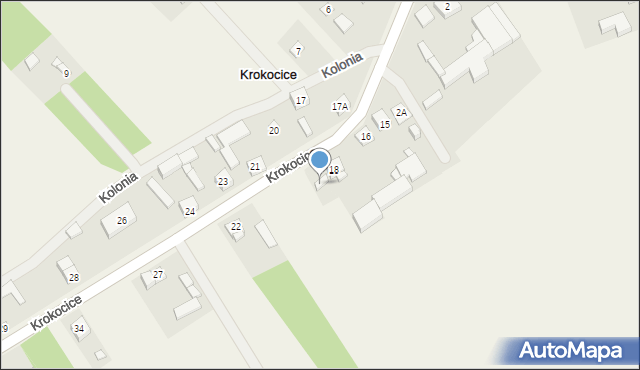 Krokocice, Krokocice, 19, mapa Krokocice