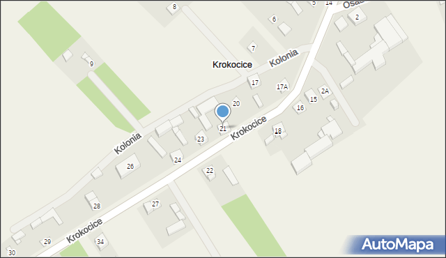 Krokocice, Krokocice, 21, mapa Krokocice