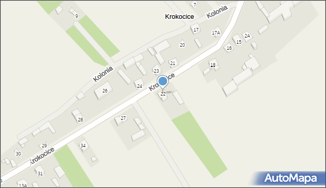 Krokocice, Krokocice, 22, mapa Krokocice