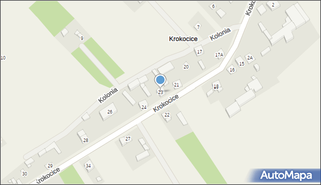 Krokocice, Krokocice, 23, mapa Krokocice