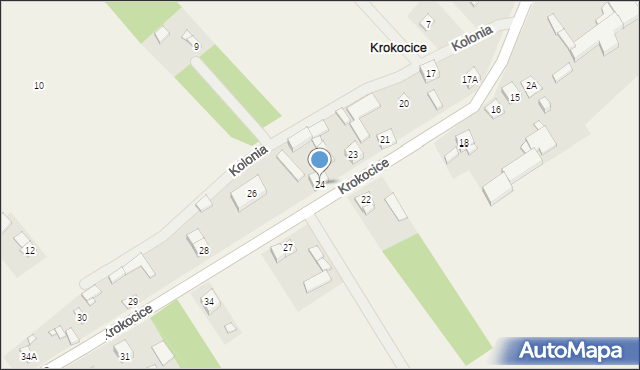 Krokocice, Krokocice, 24, mapa Krokocice