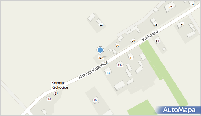 Krokocice, Krokocice, 34A, mapa Krokocice