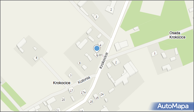 Krokocice, Krokocice, 5, mapa Krokocice