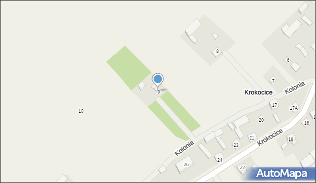 Krokocice, Krokocice, 9, mapa Krokocice