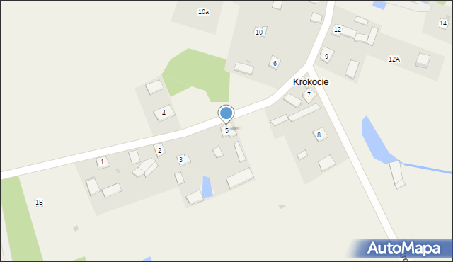 Krokocie, Krokocie, 5, mapa Krokocie