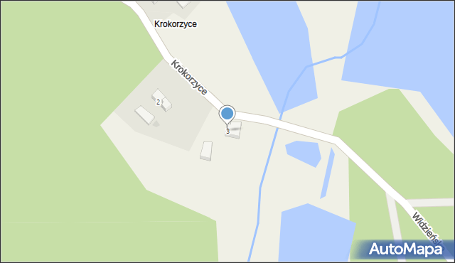 Krokorzyce, Krokorzyce, 3, mapa Krokorzyce