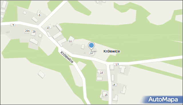 Królewice, Królewice, 12, mapa Królewice