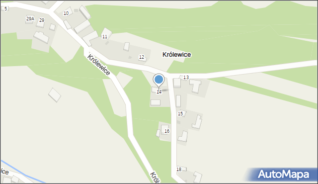 Królewice, Królewice, 14, mapa Królewice