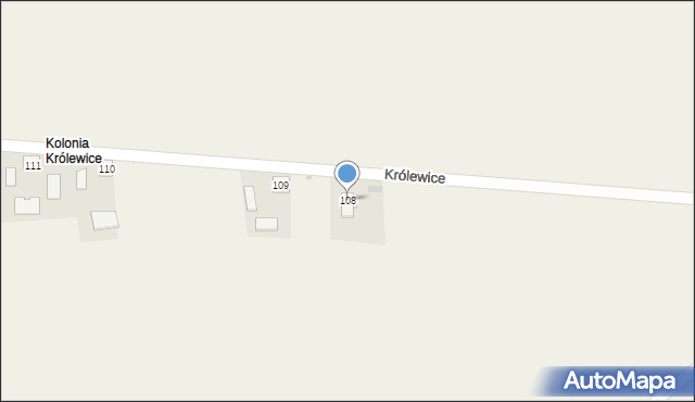 Królewice, Królewice, 108, mapa Królewice