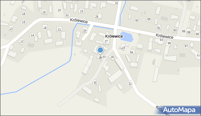 Królewice, Królewice, 28, mapa Królewice