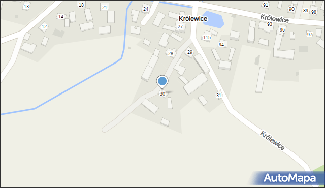 Królewice, Królewice, 30, mapa Królewice