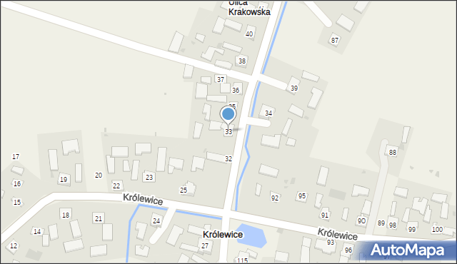 Królewice, Królewice, 33, mapa Królewice