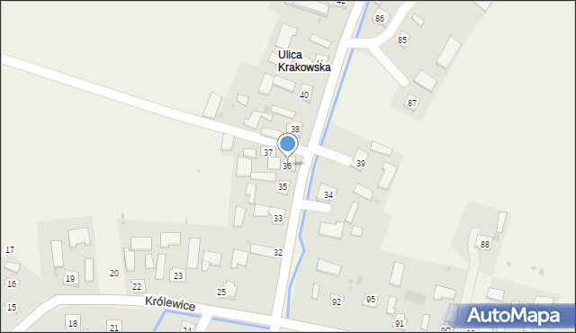 Królewice, Królewice, 36, mapa Królewice