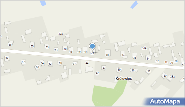 Królewiec, Królewiec, 43, mapa Królewiec