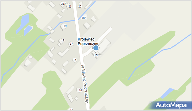 Królewiec Poprzeczny, Królewiec Poprzeczny, 15, mapa Królewiec Poprzeczny