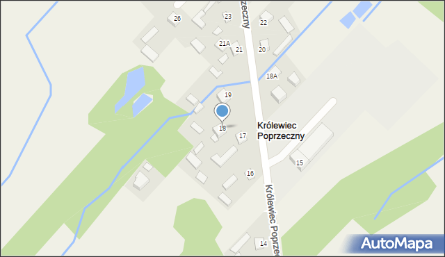 Królewiec Poprzeczny, Królewiec Poprzeczny, 18, mapa Królewiec Poprzeczny