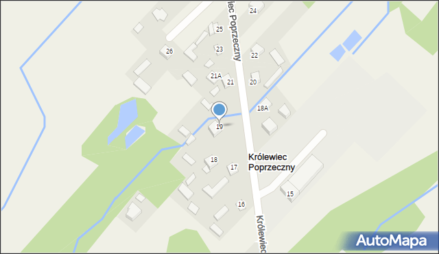 Królewiec Poprzeczny, Królewiec Poprzeczny, 19, mapa Królewiec Poprzeczny