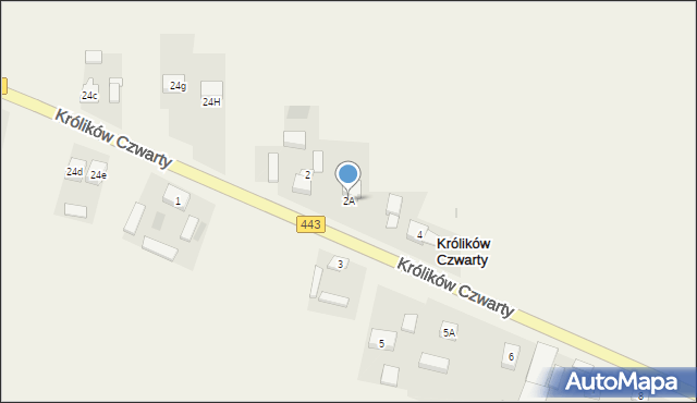 Królików Czwarty, Królików Czwarty, 2A, mapa Królików Czwarty