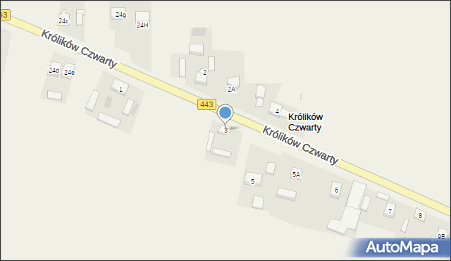 Królików Czwarty, Królików Czwarty, 3, mapa Królików Czwarty