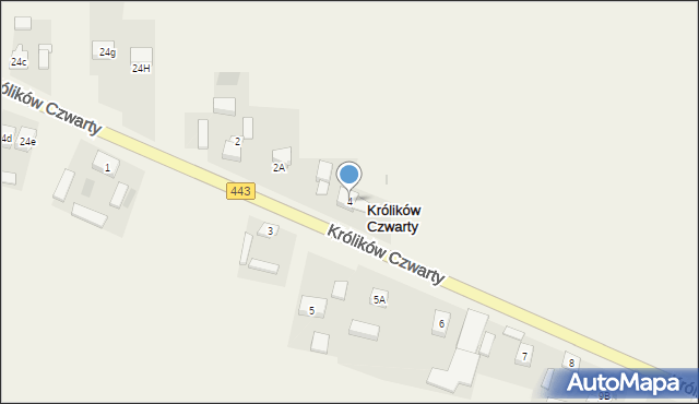 Królików Czwarty, Królików Czwarty, 4, mapa Królików Czwarty