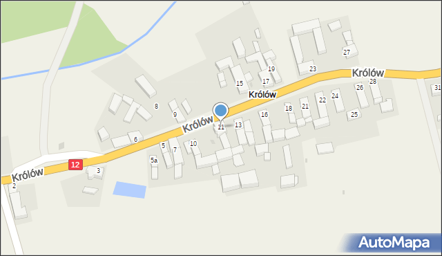 Królów, Królów, 11, mapa Królów