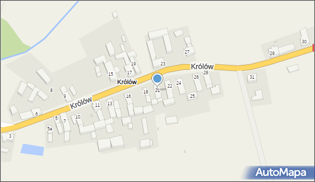 Królów, Królów, 21, mapa Królów