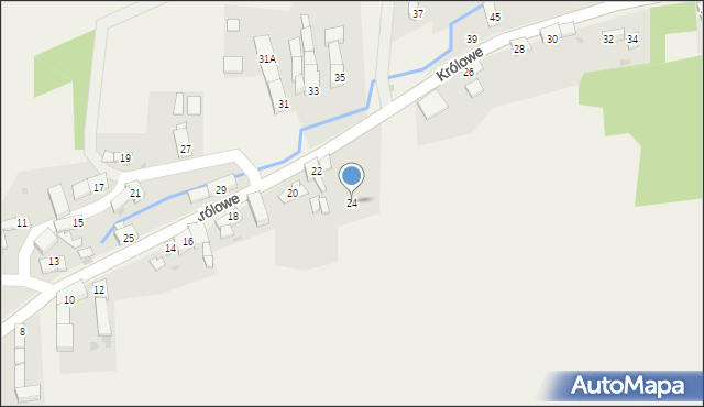 Królowe, Królowe, 24, mapa Królowe