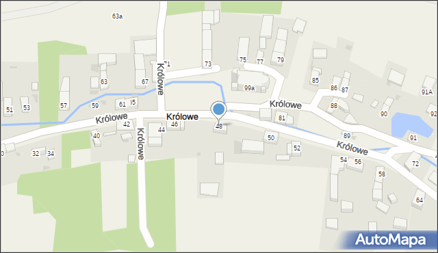 Królowe, Królowe, 48, mapa Królowe