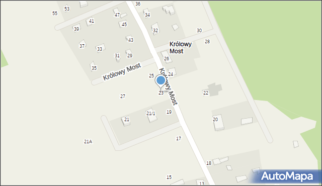 Królowy Most, Królowy Most, 23, mapa Królowy Most