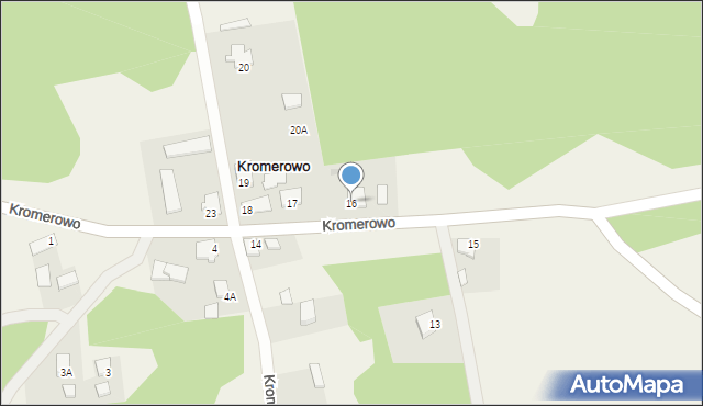 Kromerowo, Kromerowo, 16, mapa Kromerowo