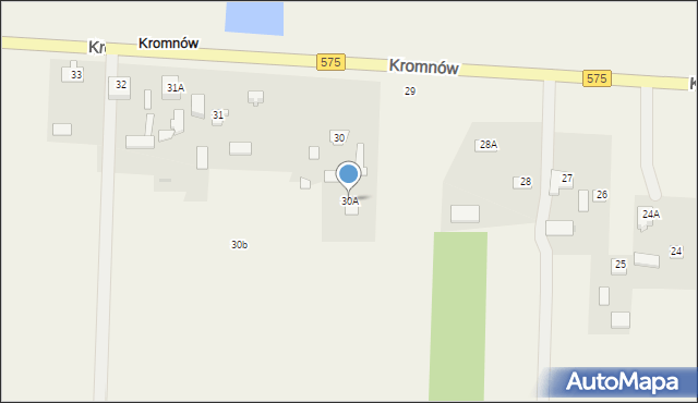 Kromnów, Kromnów, 30A, mapa Kromnów