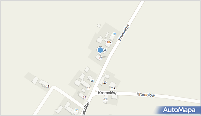 Kromołów, Kromołów, 17, mapa Kromołów