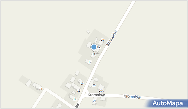 Kromołów, Kromołów, 18, mapa Kromołów