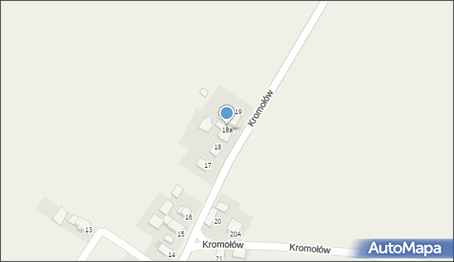 Kromołów, Kromołów, 18a, mapa Kromołów