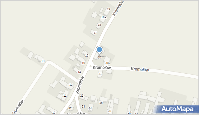 Kromołów, Kromołów, 20, mapa Kromołów