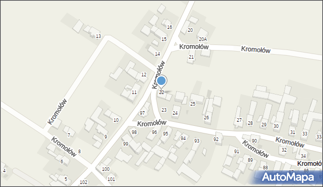 Kromołów, Kromołów, 22, mapa Kromołów