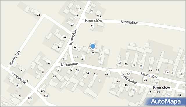 Kromołów, Kromołów, 25, mapa Kromołów