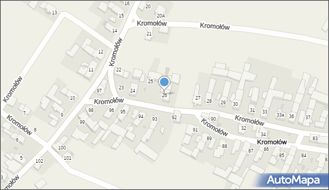 Kromołów, Kromołów, 26, mapa Kromołów