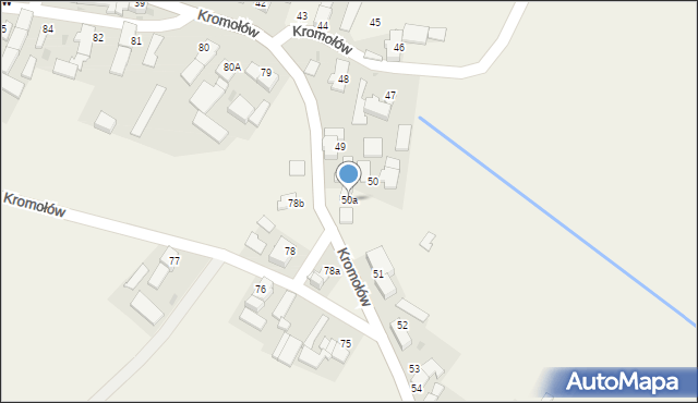 Kromołów, Kromołów, 50a, mapa Kromołów