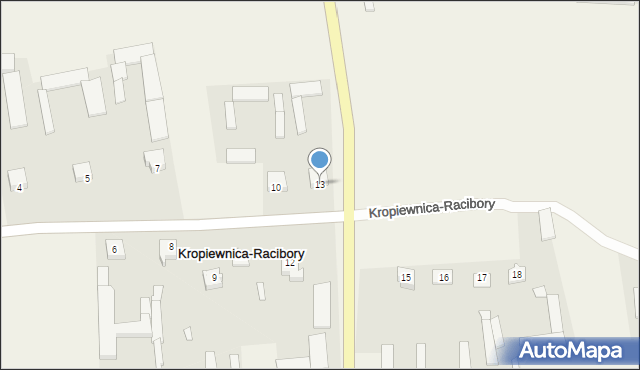 Kropiewnica-Racibory, Kropiewnica-Racibory, 13, mapa Kropiewnica-Racibory