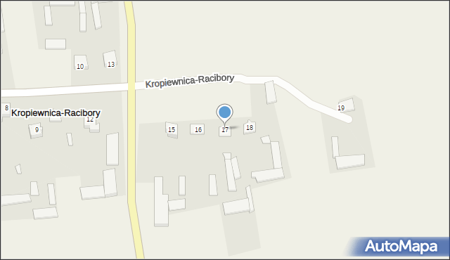 Kropiewnica-Racibory, Kropiewnica-Racibory, 17, mapa Kropiewnica-Racibory